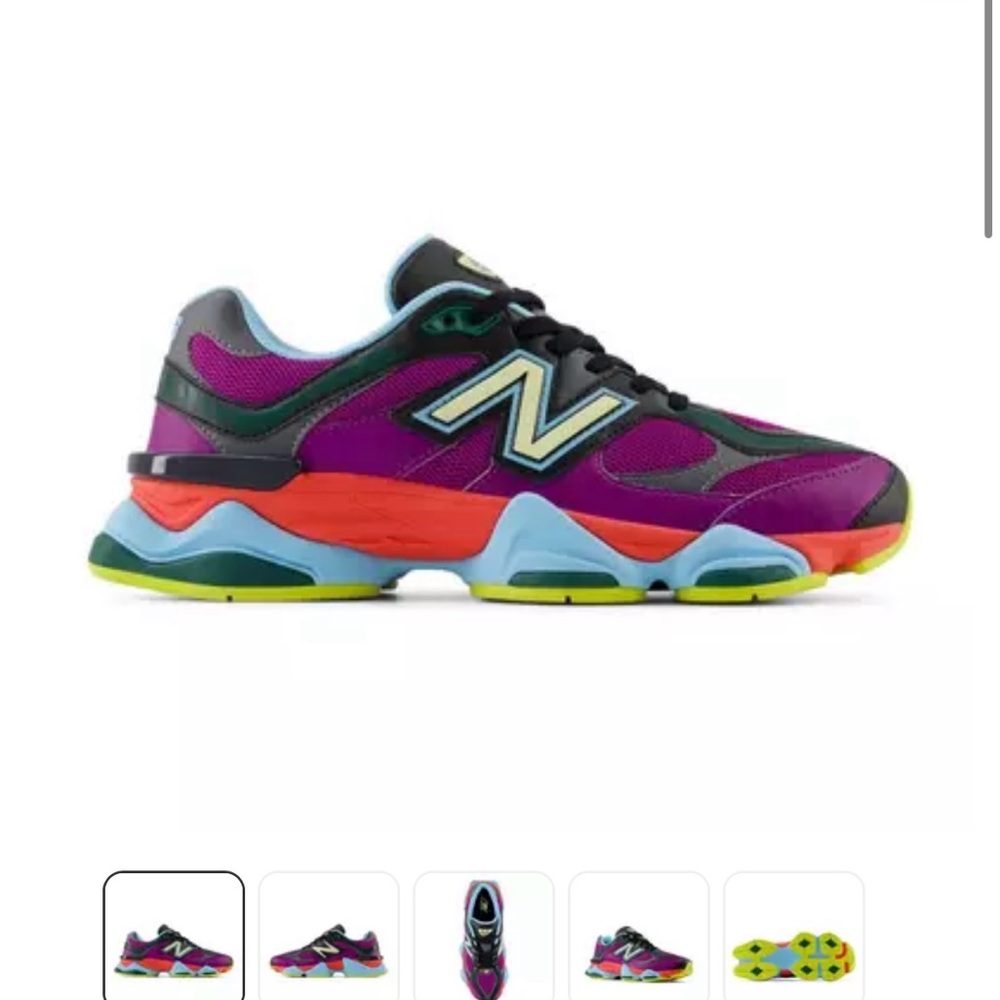 New Balance 9060 purple/red sz 7men/8.5women NEW with box